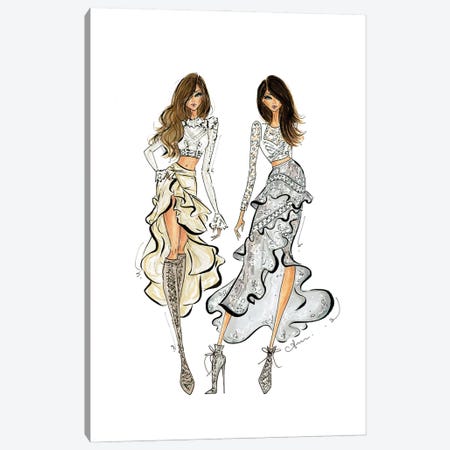 Lace & Ruffles Canvas Print #ATQ33} by Anum Tariq Art Print