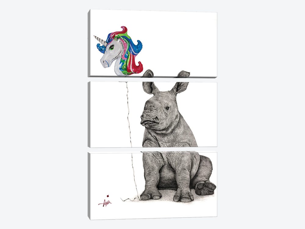 Unicorns Do Exist... I Will Be One by Astra Taylor-Todd 3-piece Art Print