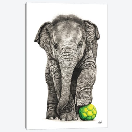 Playtime Elephant Canvas Print #ATT13} by Astra Taylor-Todd Canvas Artwork