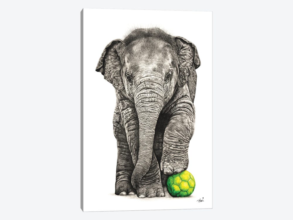 Playtime Elephant by Astra Taylor-Todd 1-piece Canvas Wall Art