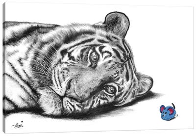 Tiger Mouse Canvas Art Print - Mouse Art