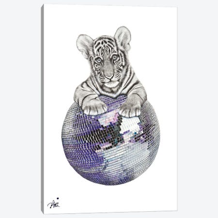 Disco Tiger Baby Canvas Print #ATT25} by Astra Taylor-Todd Canvas Art
