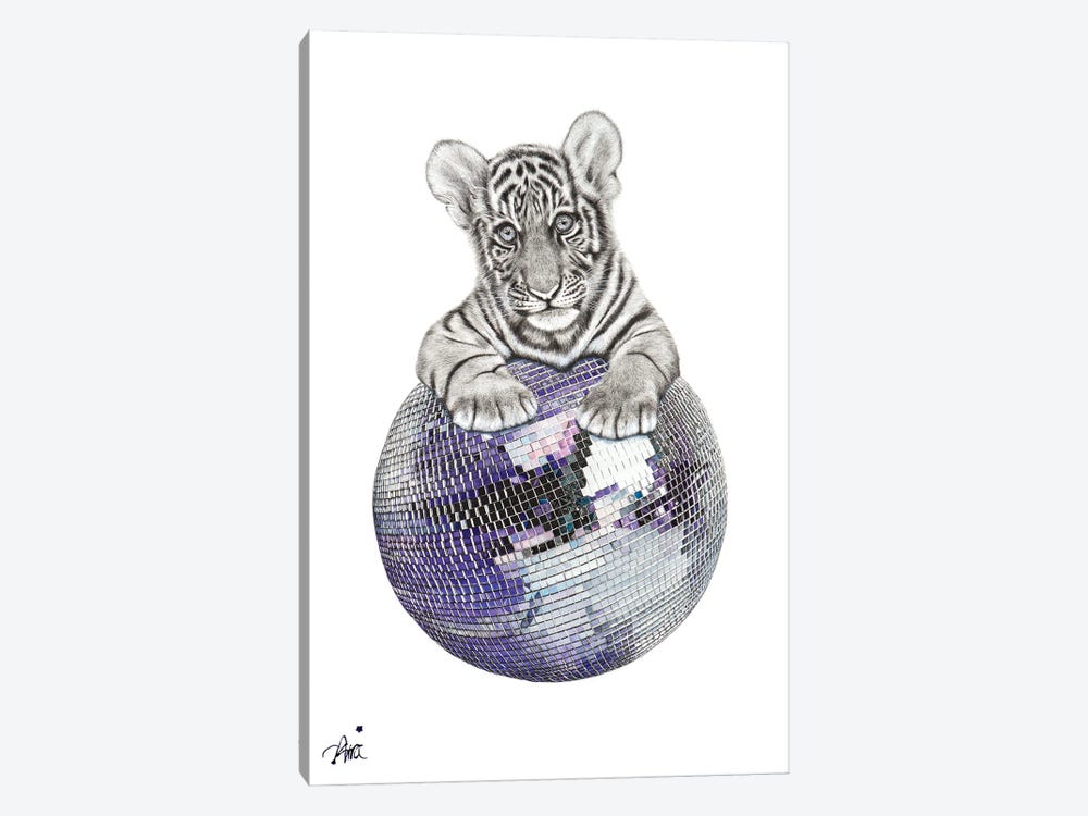 Disco Tiger Baby by Astra Taylor-Todd 1-piece Canvas Print