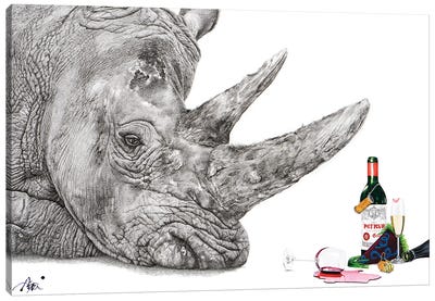 The Morning After Canvas Art Print - Rhinoceros Art