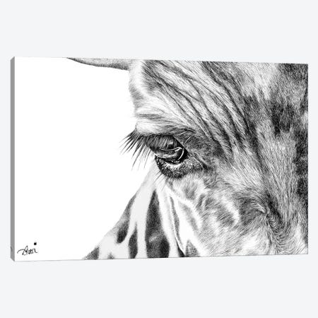 Giraffe Eye Canvas Print #ATT32} by Astra Taylor-Todd Canvas Wall Art