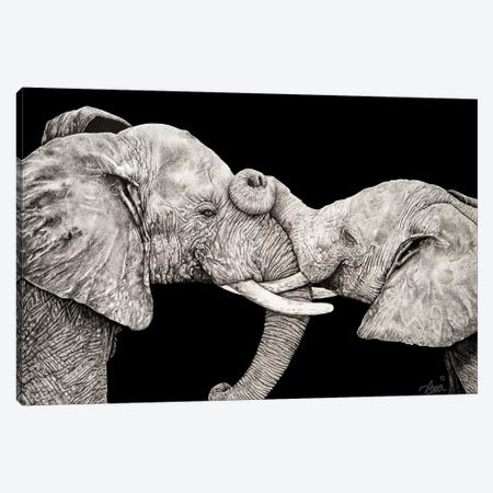 Black Elephants Canvas Print #ATT34} by Astra Taylor-Todd Art Print