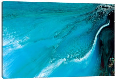 Rise Above Inlet Canvas Art Print - Teal Abstract Art