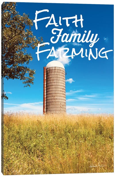 Faith, Family, Farming Silo Canvas Art Print