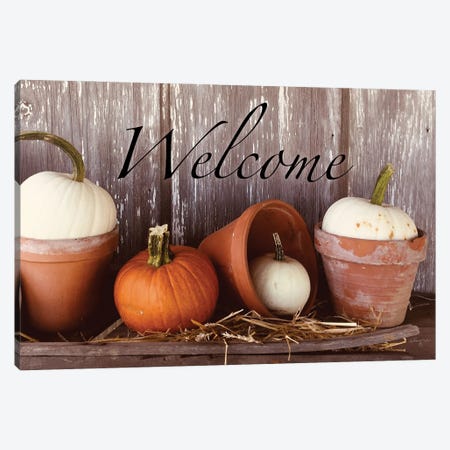 Welcome Pumpkin Shelf Canvas Print #ATY6} by Anthony Smith Canvas Print