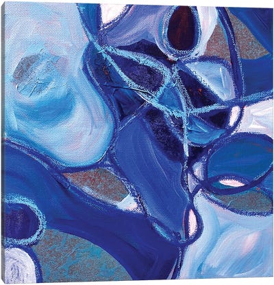 Complimentary Rocks - Blue Canvas Art Print - Alison Corteen