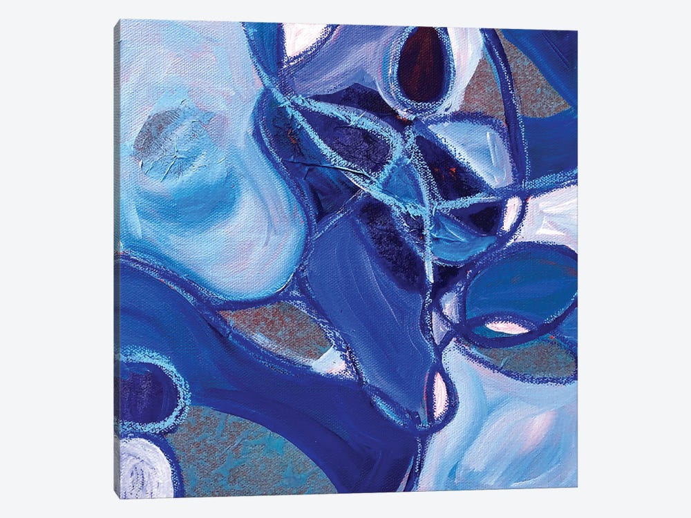 Complimentary Rocks - Blue by Alison Corteen 1-piece Canvas Print