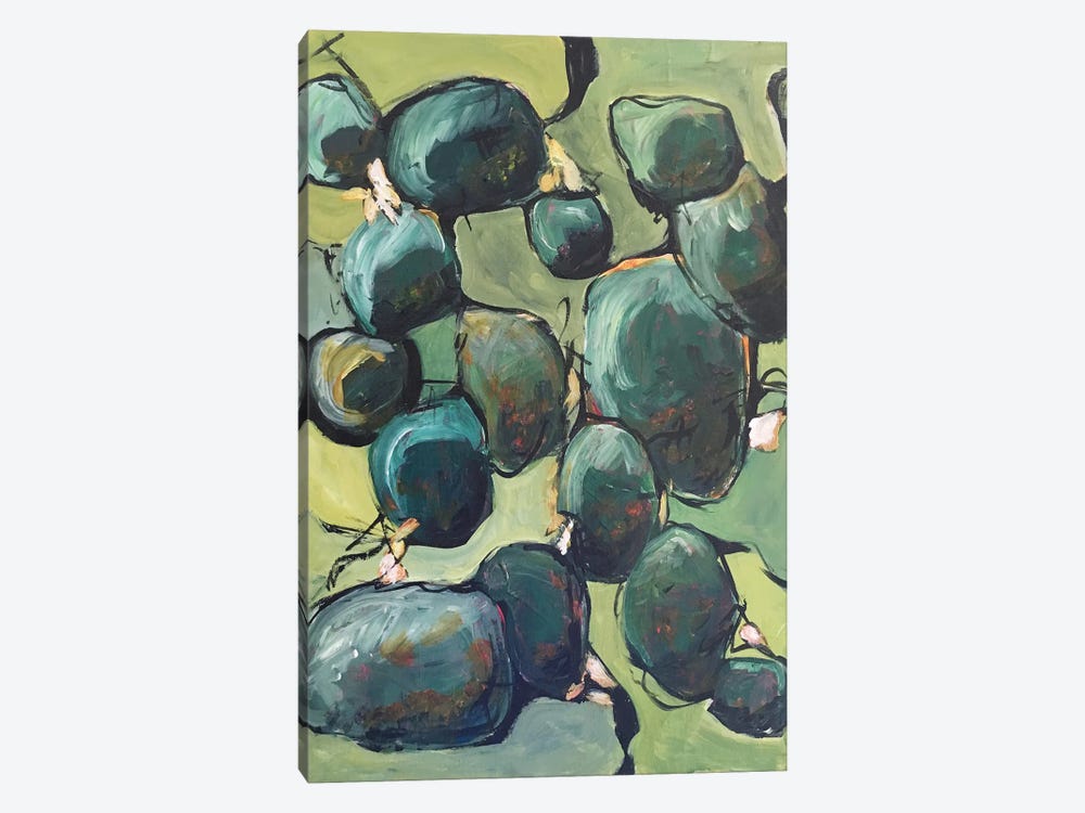 Green Rocks by Alison Corteen 1-piece Canvas Art
