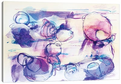 Lilac Sea Glass Canvas Art Print - Alison Corteen