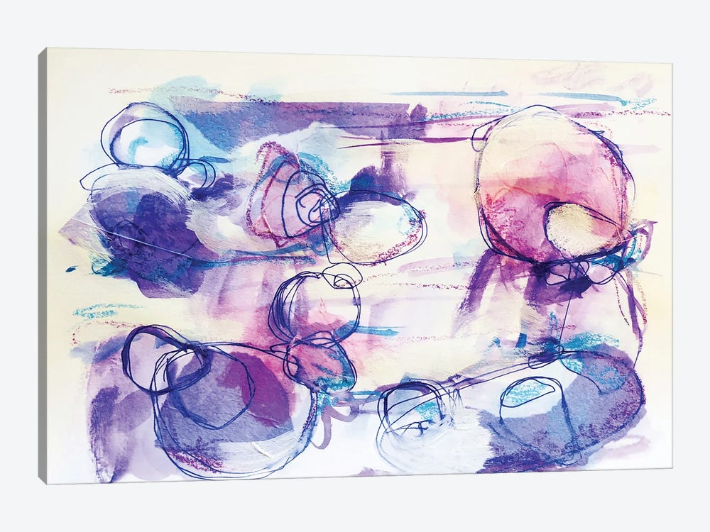 Lilac Sea Glass by Alison Corteen 1-piece Canvas Artwork