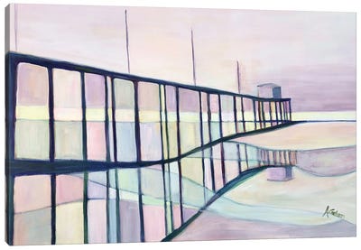 Misty Pier Canvas Art Print - Artful Architecture