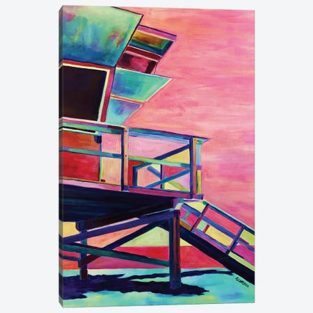 Neon Beach Canvas Print #ATZ39} by Alison Corteen Canvas Artwork