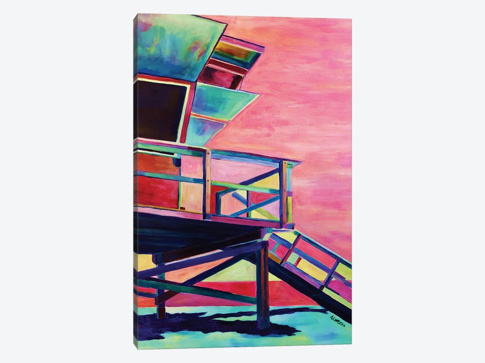 Neon Beach by Alison Corteen 1-piece Canvas Print