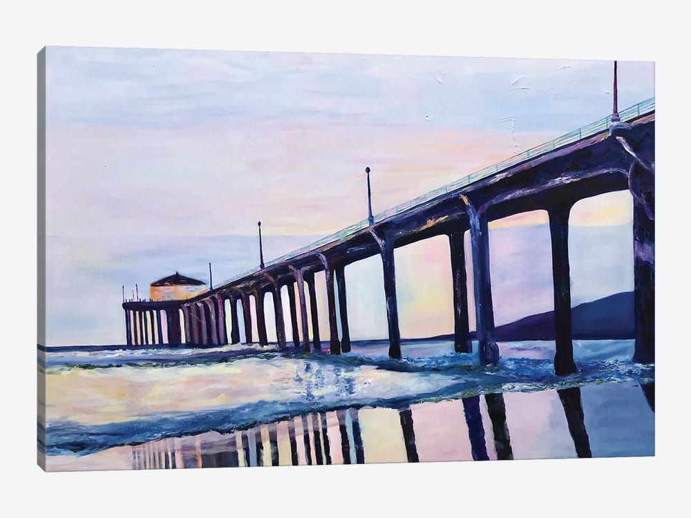 Sunset Pier by Alison Corteen 1-piece Canvas Art