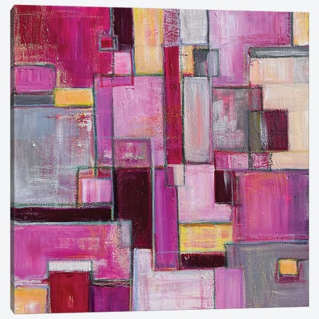 Bubblegum Squares Canvas Print #ATZ8} by Alison Corteen Canvas Art Print