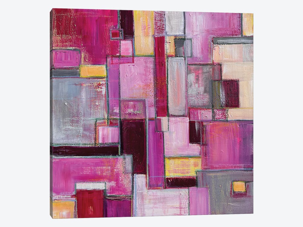 Bubblegum Squares by Alison Corteen 1-piece Canvas Art Print
