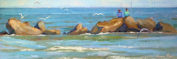 Aruna Rao: Fishing Companions by Aruna Rao