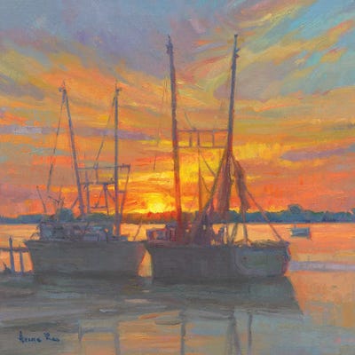 Sunset Theater by Aruna Rao framed canvas print