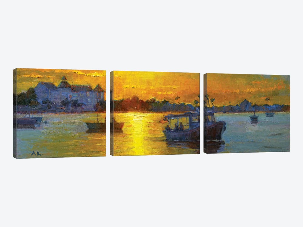 A Glorious Moment by Aruna Rao 3-piece Canvas Art Print