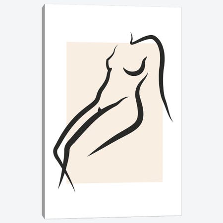 Nude Pastel Canvas Print #AUM107} by Addillum Art Print