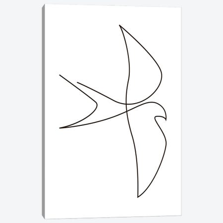 One Line Bird - Abrupt Canvas Print #AUM110} by Addillum Canvas Print