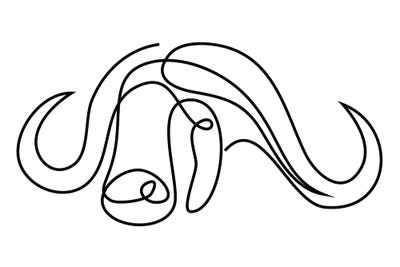 One Line Buffalo - Wiseacre by Addillum multi panel art