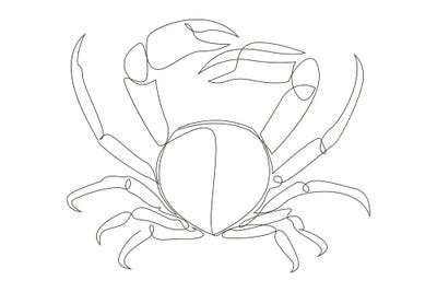 One Line Crab by Addillum multi panel art