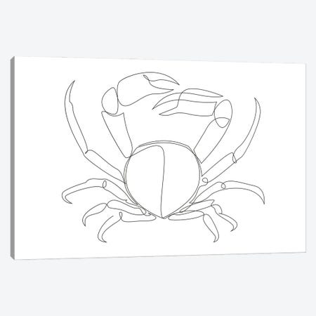 One Line Crab Canvas Print #AUM114} by Addillum Canvas Art