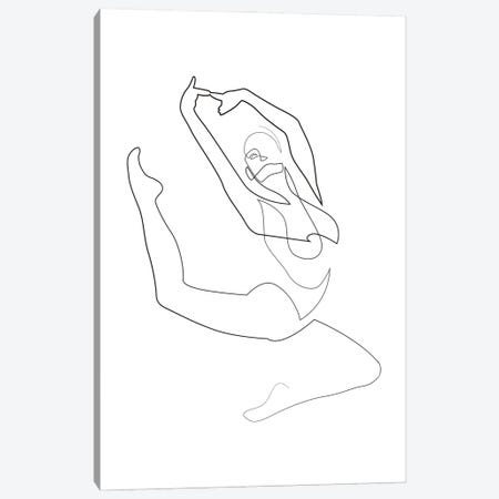 One Line Dancer - Aloft Canvas Print #AUM115} by Addillum Canvas Artwork