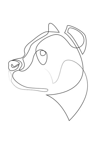 Pit Bulls: Pit Bull - One Line by Addillum