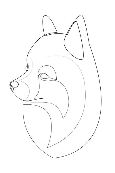 Pomeranian Spitz - One Line Dog