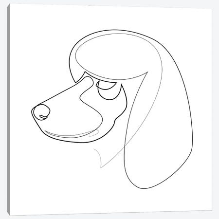 Poodle - One Line Dog Canvas Print #AUM139} by Addillum Canvas Print