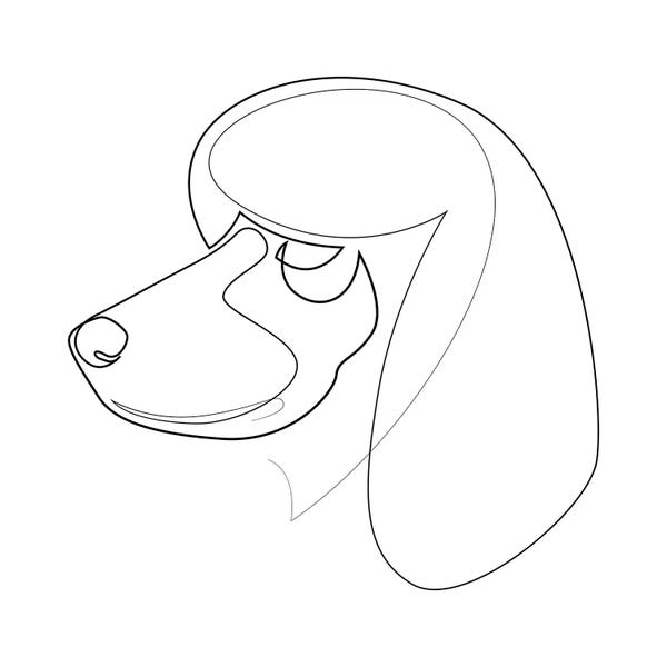 Poodles: Poodle - One Line Dog by Addillum