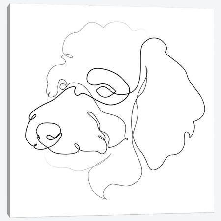 Poodle II - One Line Dog Canvas Print #AUM140} by Addillum Canvas Artwork