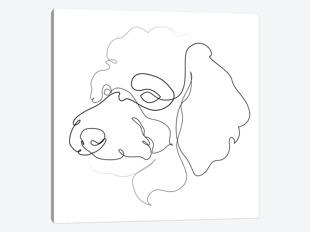 Poodle II - One Line Dog by Addillum 1-piece Art Print
