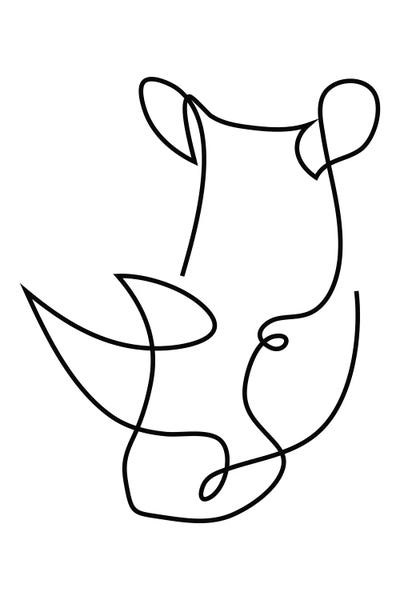 Rhinoceroses: Rhino One Line - Menace by Addillum