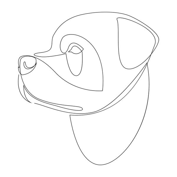 Rottweilers: Rottweiler - Continuous Line Dog by Addillum