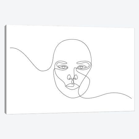 Single Line Face Canvas Print #AUM160} by Addillum Canvas Artwork