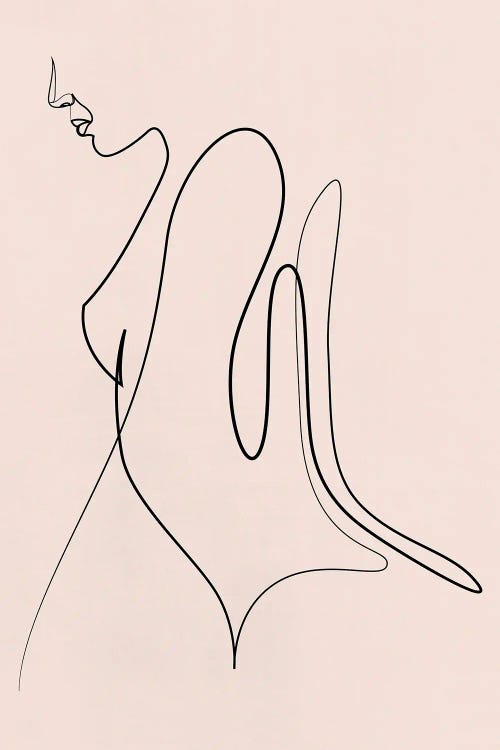 String - Minimal Line Female - Pastel