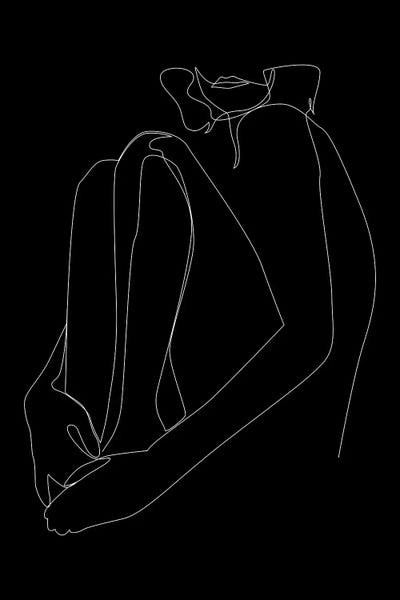 Addillum: Sacrament - One Line Nude - Black by Addillum