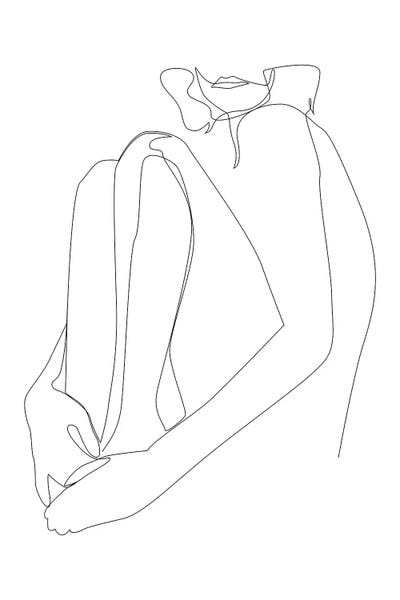 Sacrament - One Line Nude by Addillum canvas print