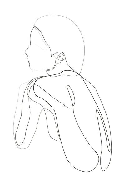 Shelter - One Line Nude by Addillum multi panel art