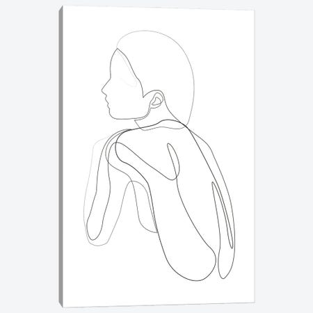 Shelter - One Line Nude Canvas Print #AUM173} by Addillum Art Print
