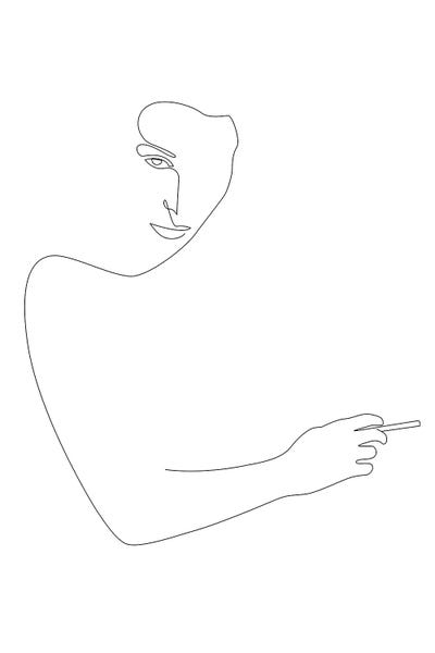 Smoking: Smoke - One Line by Addillum