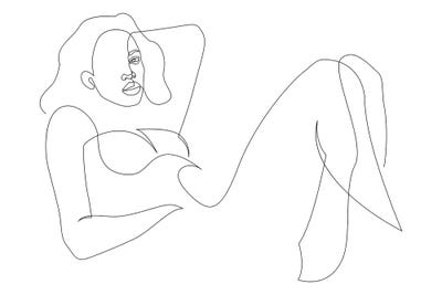 Relaxed Single Line Art by Addillum multi panel art