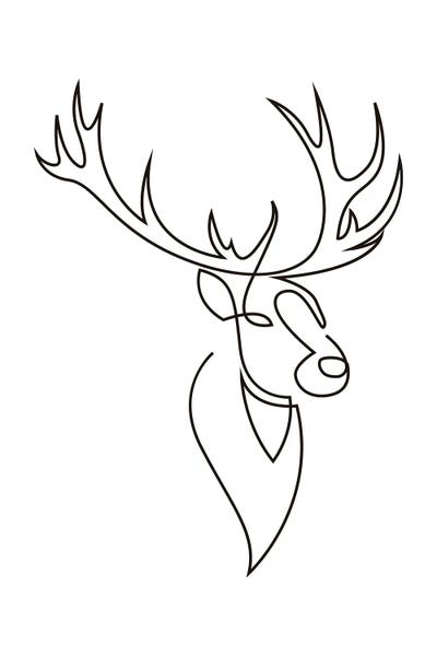 Minimalism: Stag One Line by Addillum